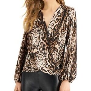 INC International Concepts Animal Print Blouse